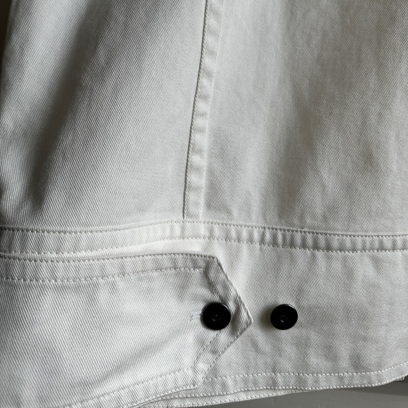 MATTHEW ADAMS DOLAN WHITE OVERSIZED DENIM JACKED DRESS WORN BY RIHANNA 90s STYLE - Picture 7 of 16